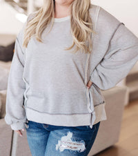 So Compelling Contrast Detail Pullover