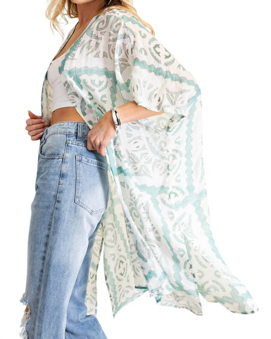 Kori - Aztec Printed Long Kimono