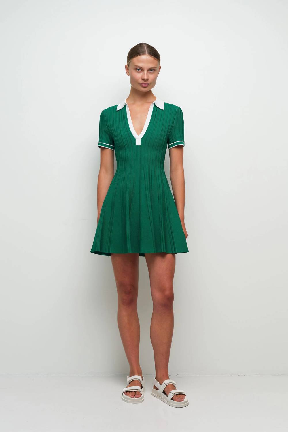 Simkhai - Page Knit Polo Mini Dress