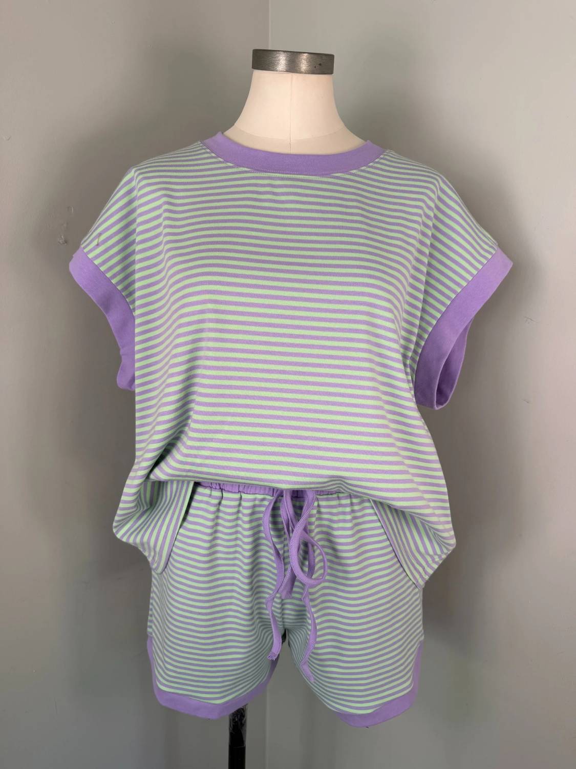 Sewn And Seen - Striped Knit Lounge Set