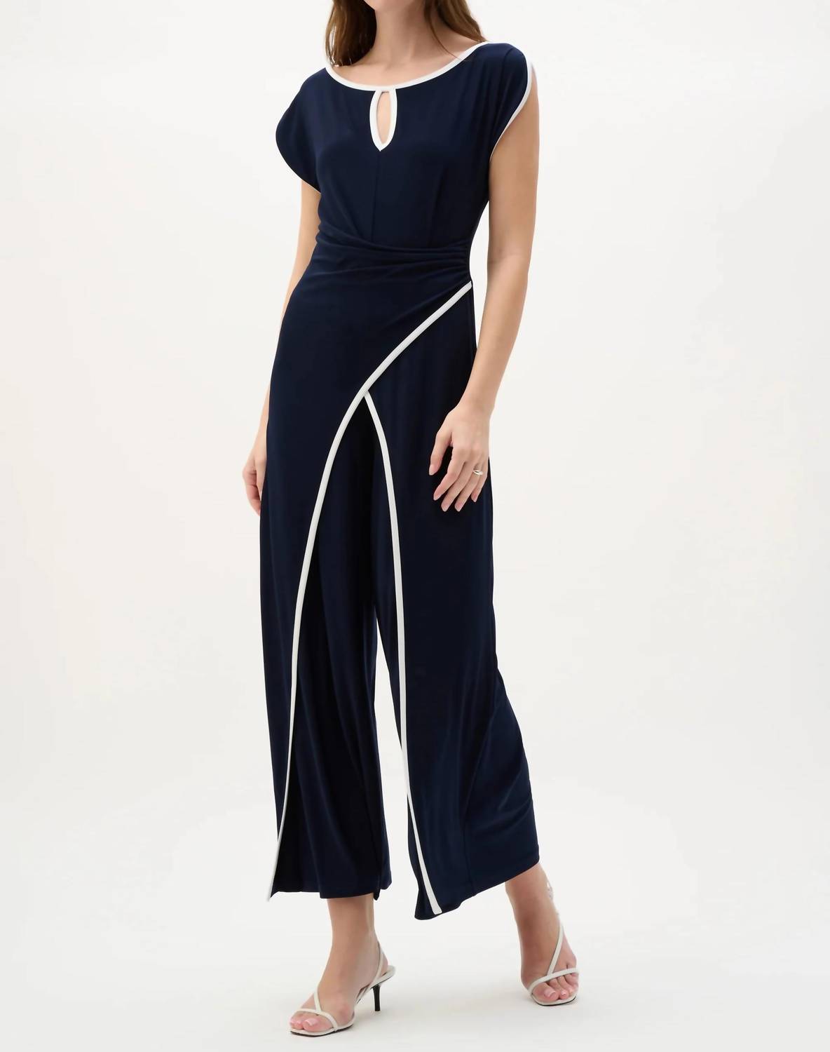 Joseph Ribkoff - Draped Bodice Culotte Jumpsuit