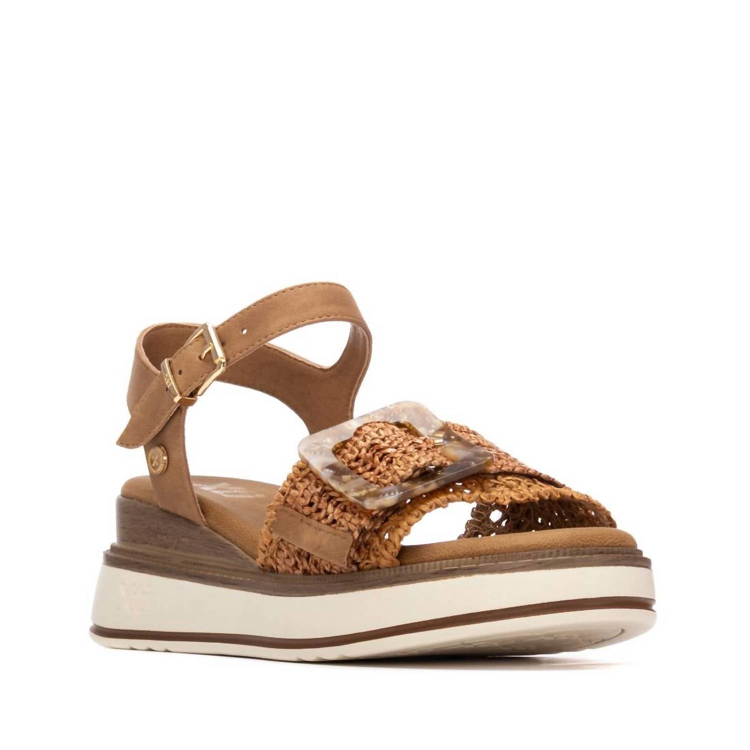 Xti Women's Ankle Strap Sandals in camel - women's sandal