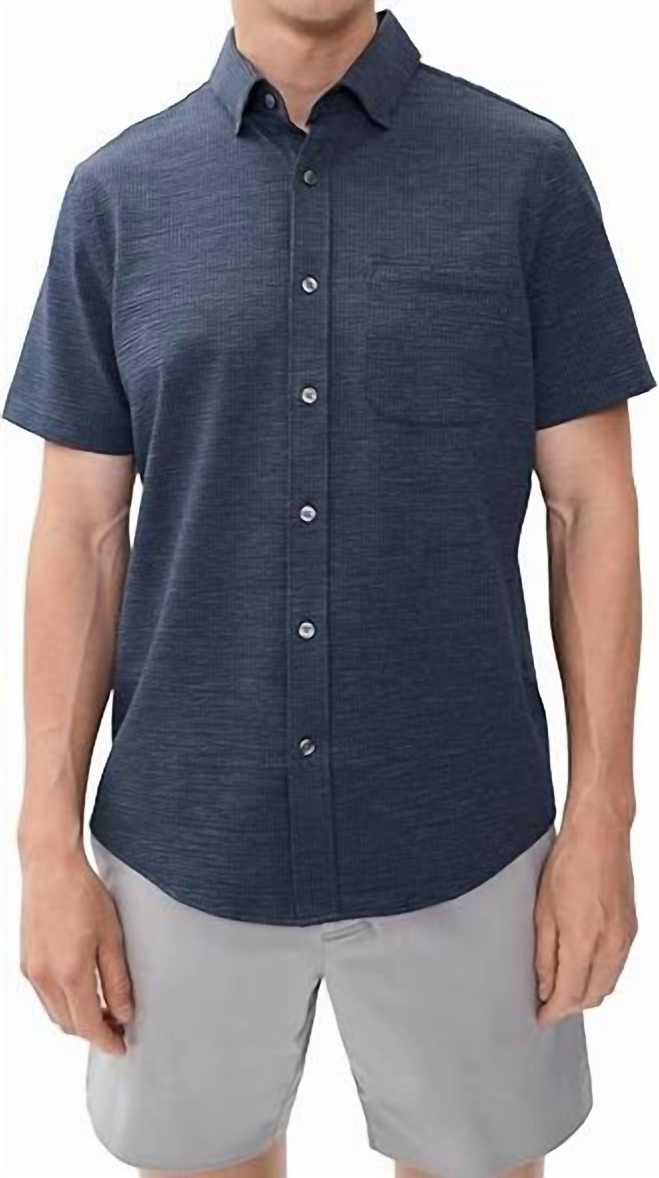 Rhone - Commuter Seersucker Camp Collar Shirt