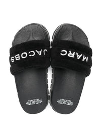 Marc Jacobs Women's The Terry Slide in black - women's sandal - detail view