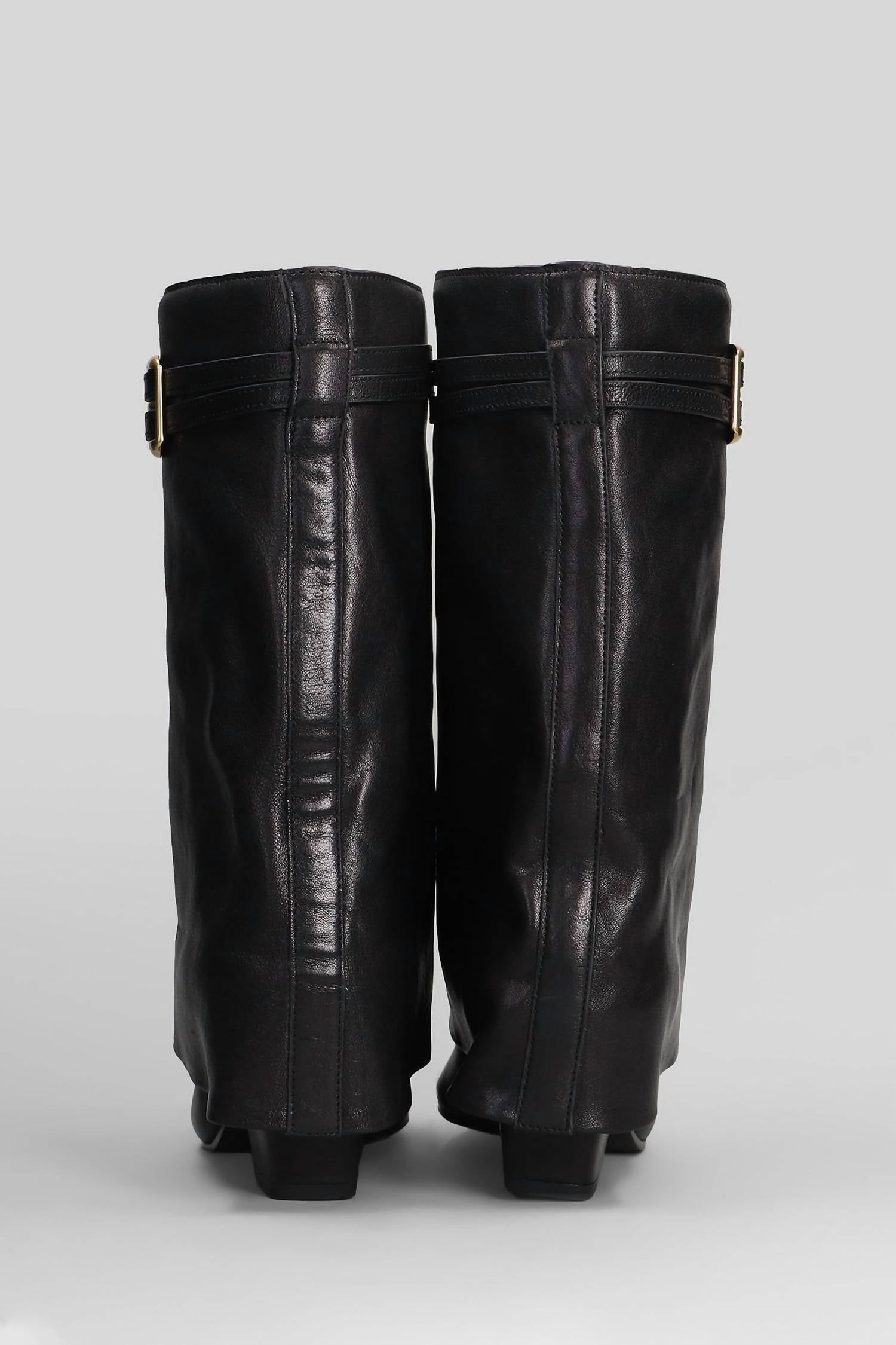 Bibi Lou Women's Yuna Leather Boots in black - women's shoe - alternate view