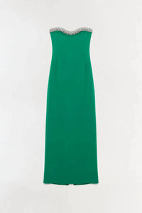 SIMKHAI Riona Embellished Bustier Gown in kelly green - women's dress - view 6