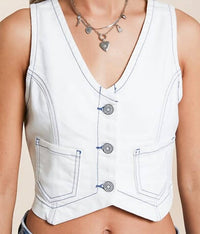 Hidden - Peyton Cropped Fitted Vest