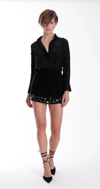 Karina Grimaldi - Bella Embroidered Mini Skort