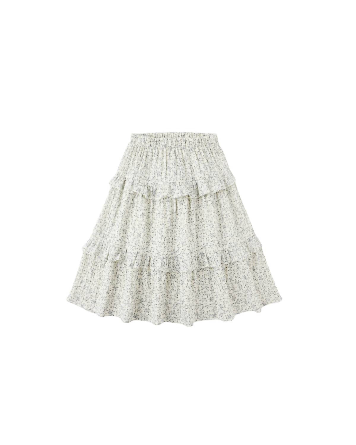 Rylee + Cru - Girl's Ruffled Vines Midi Skirt