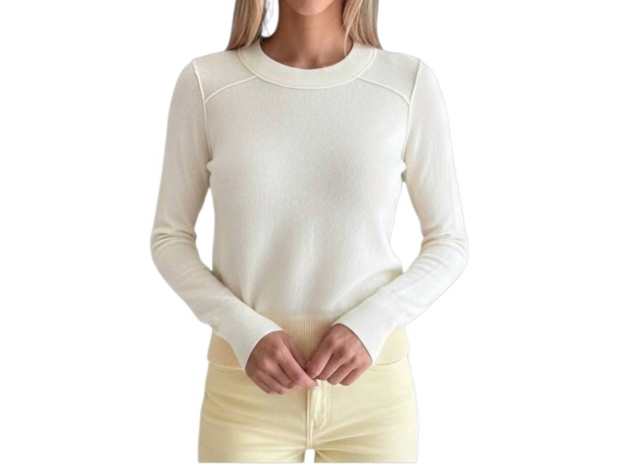 Autumn Cashmere - Crew With Reversed Seams Sweater