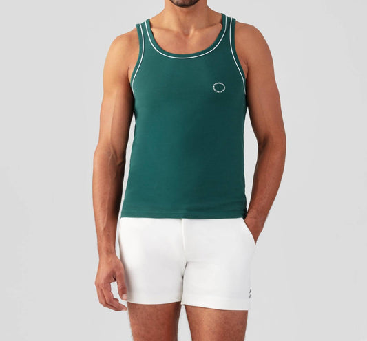 Ron Dorff - Cotton Pique Tank Top With Piping