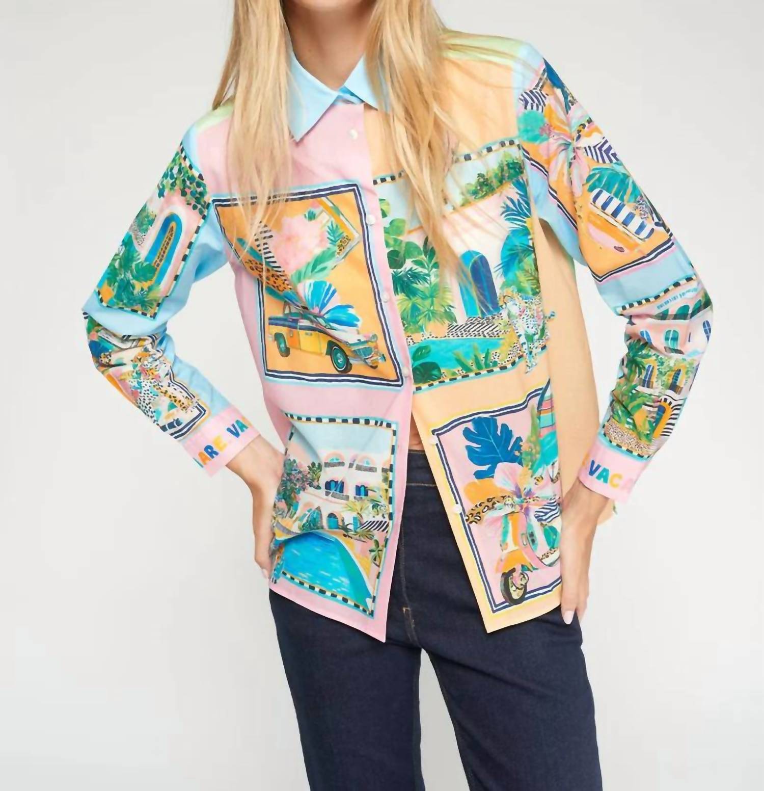 Vilagallo - Long Sleeve Printed Blouse