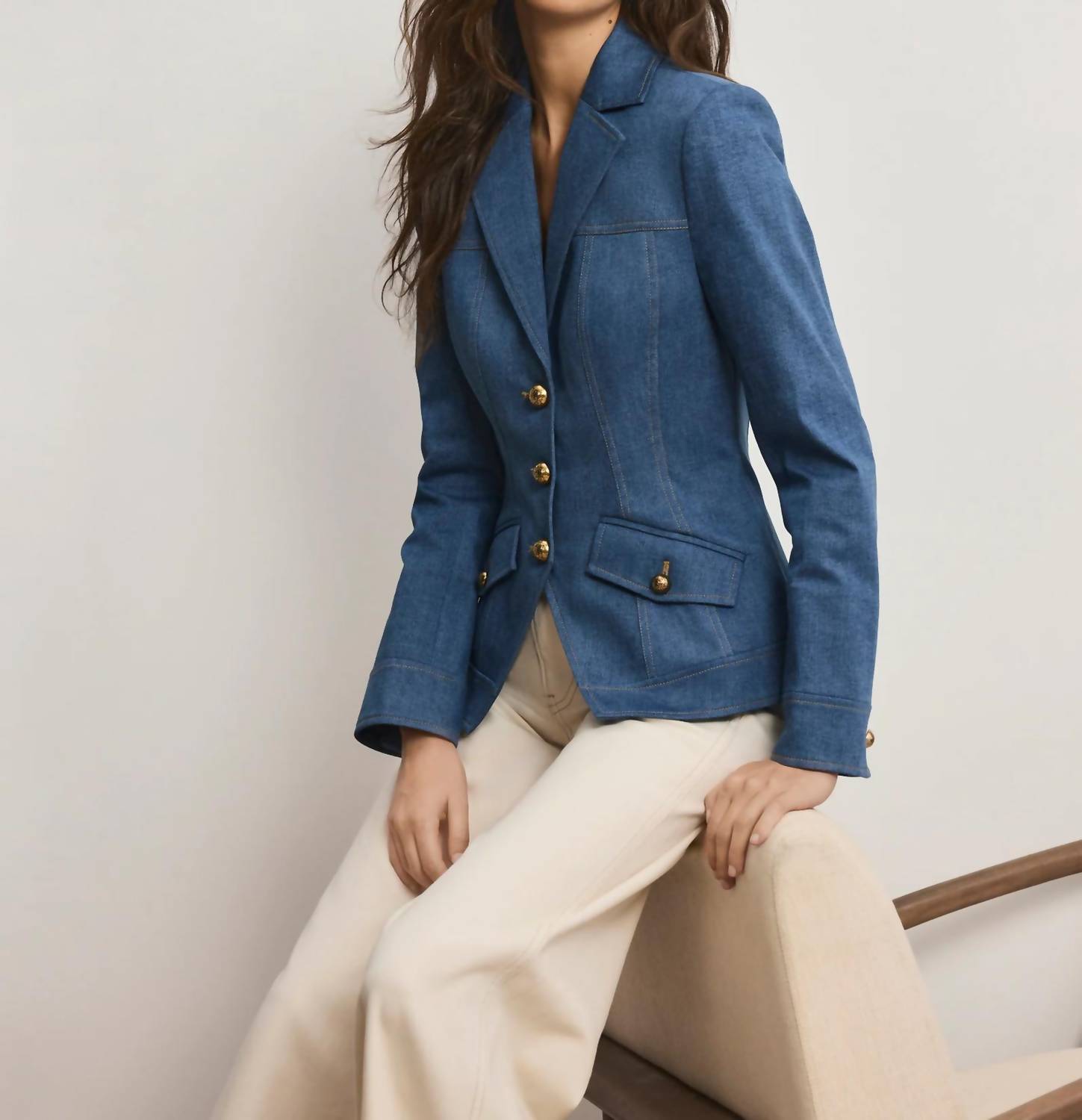 Veronica Beard - Randy Denim Dickey Jacket