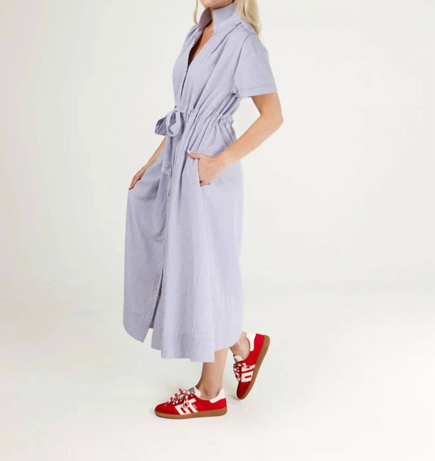Holly Shae Design - Bria Seersucker Maxi Dress
