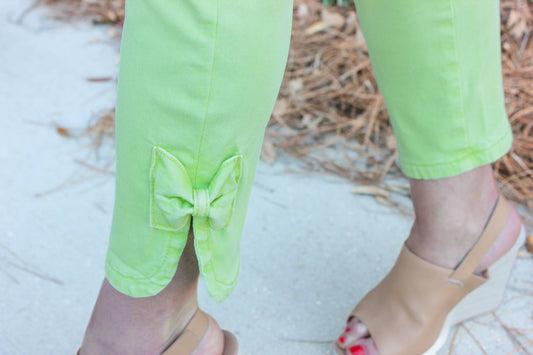 Charlie B - Women's Side Knot Cropped Denim Pants