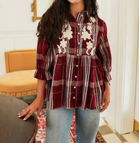 Layerz Clothing - Faye Peplum Button Up Top