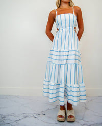 Rosa Clothing - Stripe Backless Sun Dress