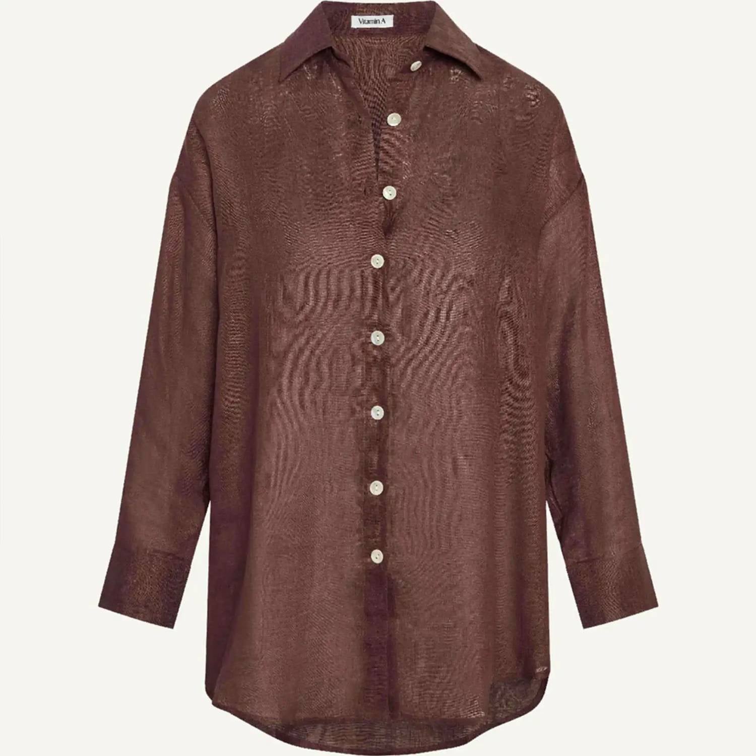 Vitamin A - Playa Linen Boyfriend Shirt