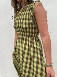 Strut & Bolt - Citron Maxi Checked Dress