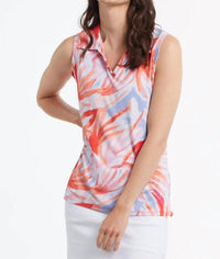 Tribal - High Performance Sleeveless Orchid Polo Top
