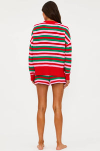 Beach Riot Callie Sweater in ruby stripe 1 - women's sweater - alternate view