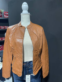 Coalition LA Women's Leather Jacket in brown - women's jacket