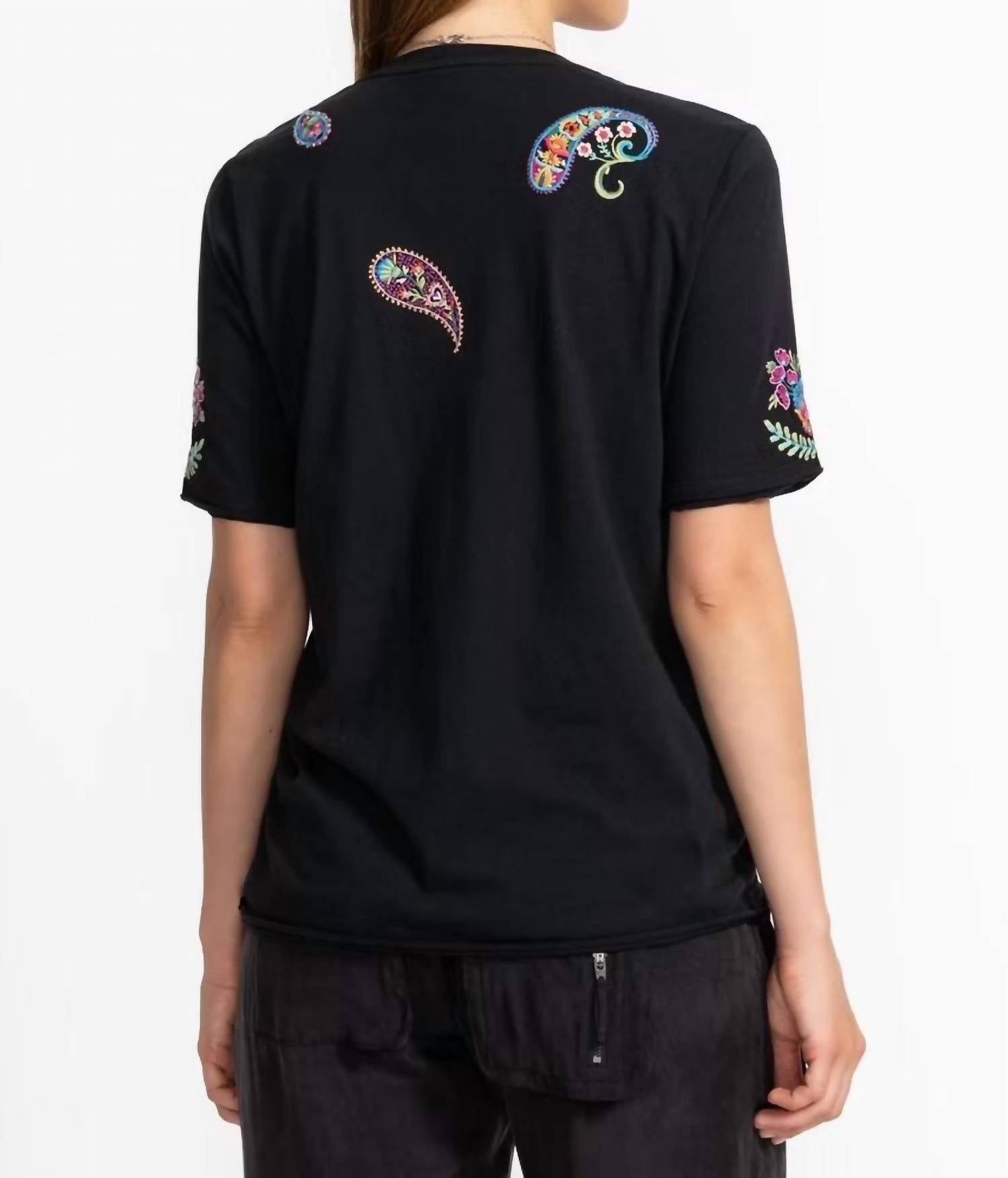 Johnny Was - Raw Hem V Neck Tee