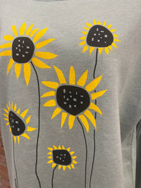 Marushka - Women's Sunflower Fields Drop-shoulder Sweater