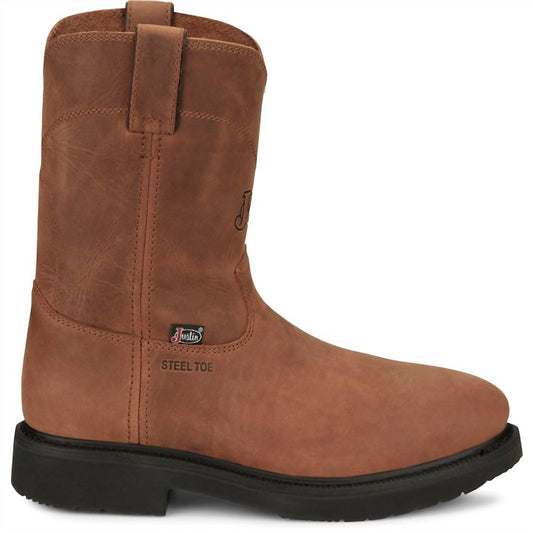 Justin - Men's Round-up Round Steel Toe Work Boot