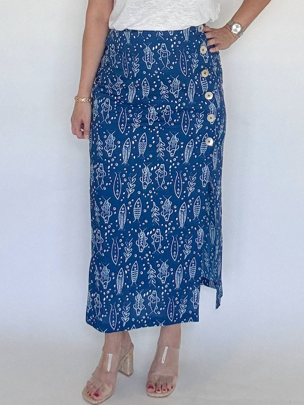 Thml - Button Detail Fish Skirt