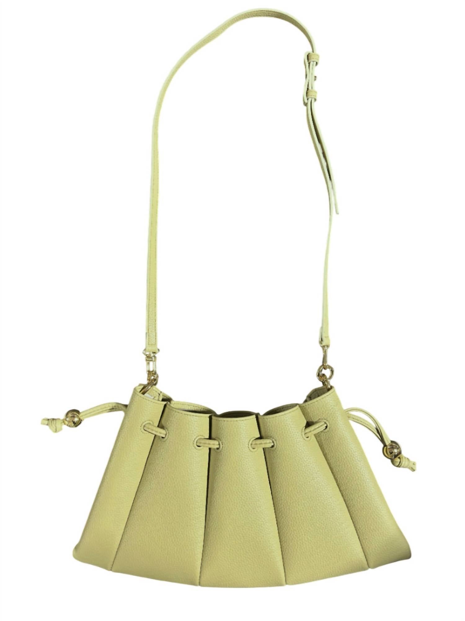 THEMOIRÈ Women's Calipso Bottalato Drawstring Shoulder Bag in olive green - women's bag - view 4