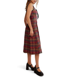 Free People - Freya Plaid Midi Dress