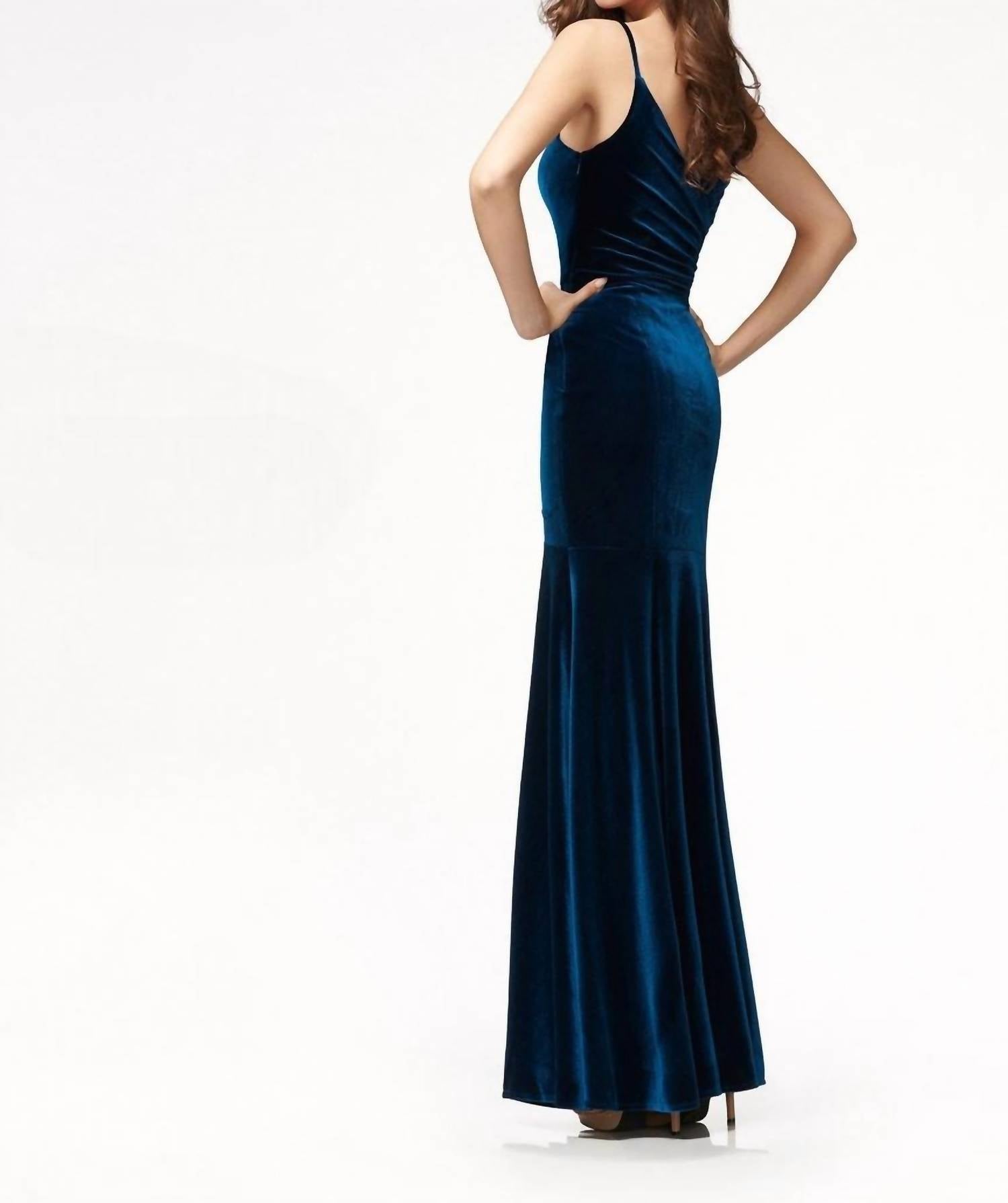 VELVET LONG DRESS