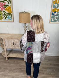 Young Threads Multi Print Kimono in slate - women's scarf - alternate view