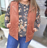 Staccato - Mini Cord Puffer Snap Button Vest