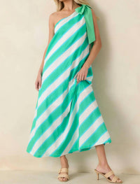 Entro - Bow One Shoulder Midi Dress
