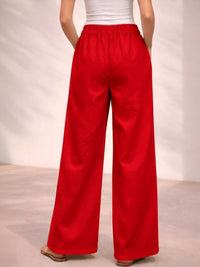 Strut & Bolt - Pleat Detail Wide Leg Twill Pants