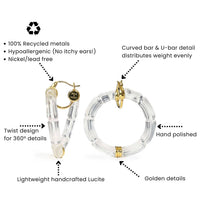 Gold & Honey - Women's Gala Bamboo Lucite Earrings