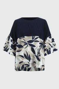 Joseph Ribkoff - Silky Knit Tropical Print Boxy Top