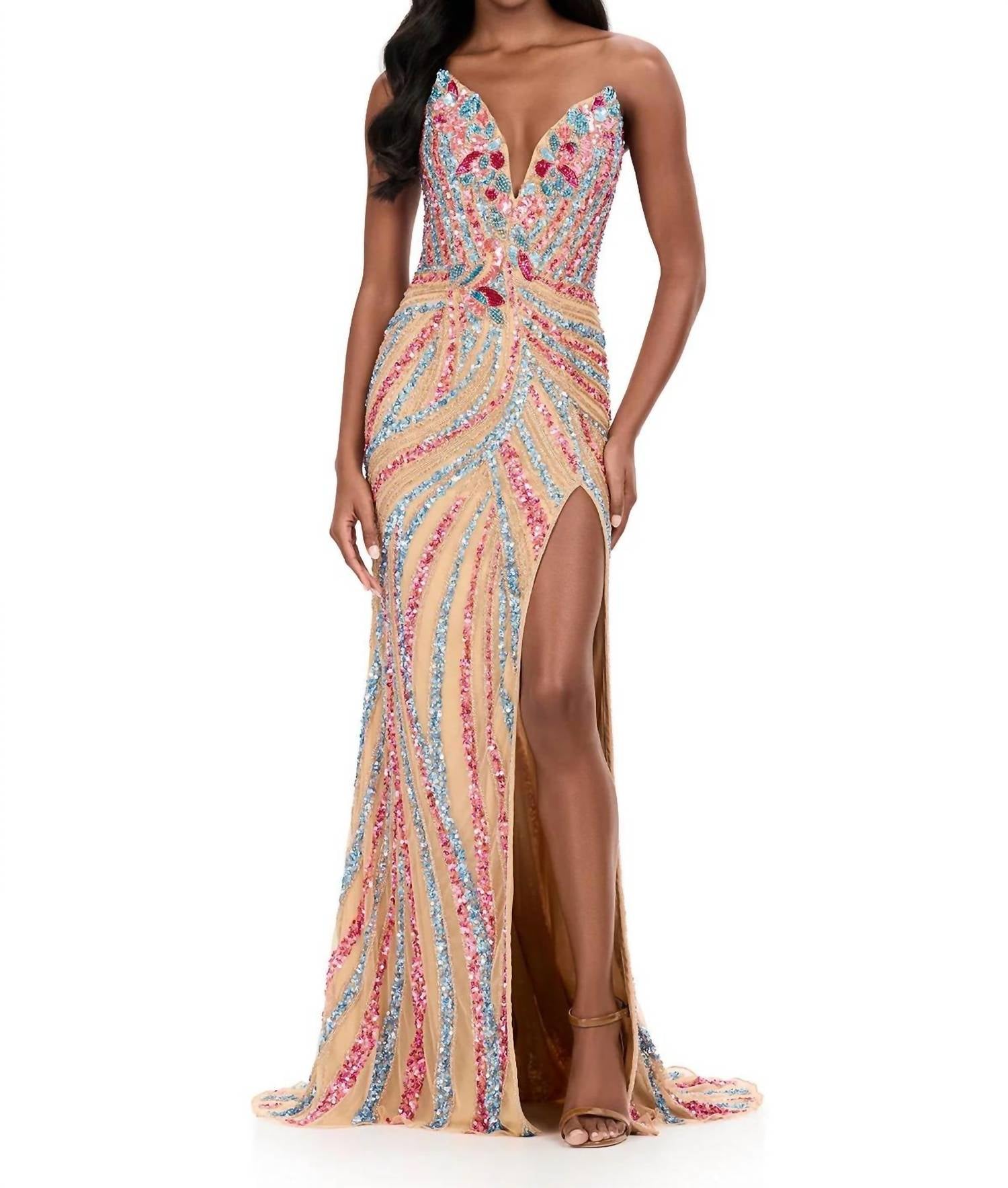 Ashleylauren - Sweetheart Lace Up Prom Dress