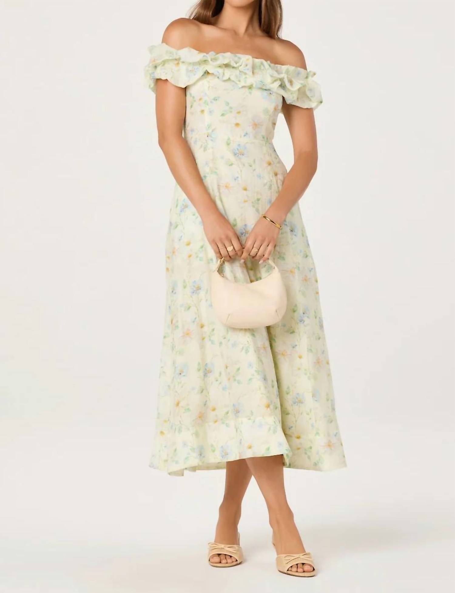 Astr - Alannah Off The Shoulder Midi Dress