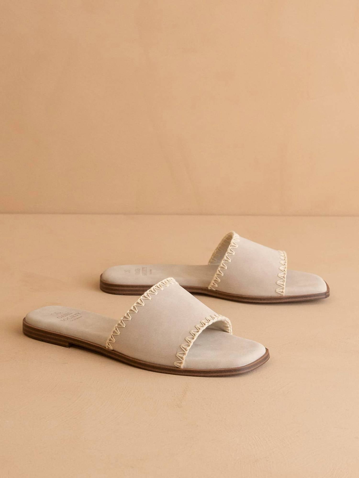 Oasis Society - Women's Emmie Border Stitch Summer Sandals