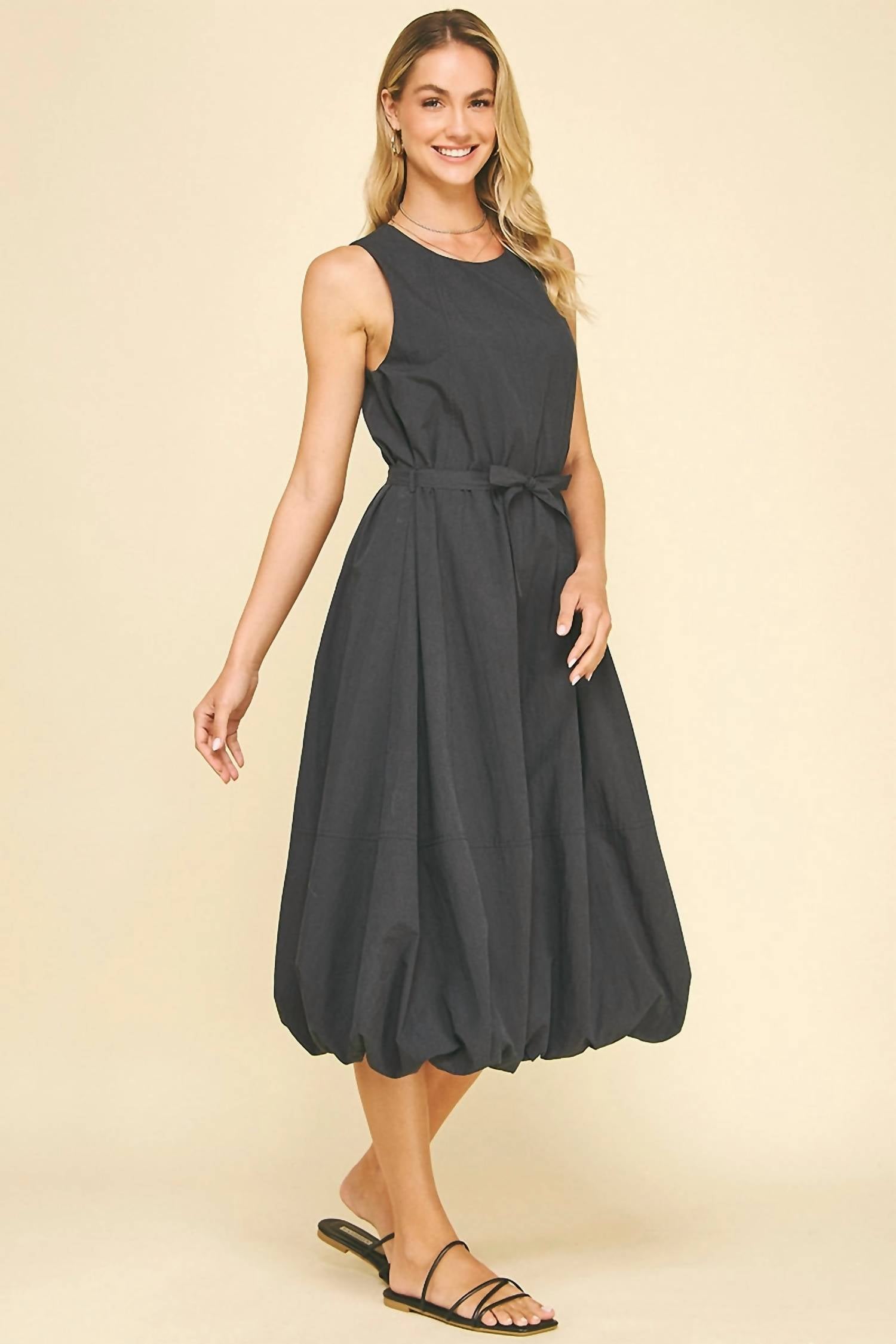 Pinch - Brielle Solid Bubble Hem Midi Dress