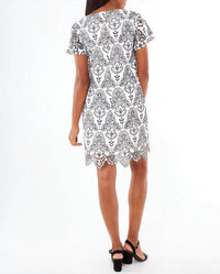 ABBEY GLASS Lulu Mini Dress in black white - women's dress - detail view