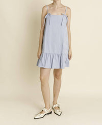 Aureum - Women's Bow Trim Mini Dress