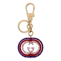 Gucci Interlocking G Glitter Keychain Handbag Charm in purple and red - women's item