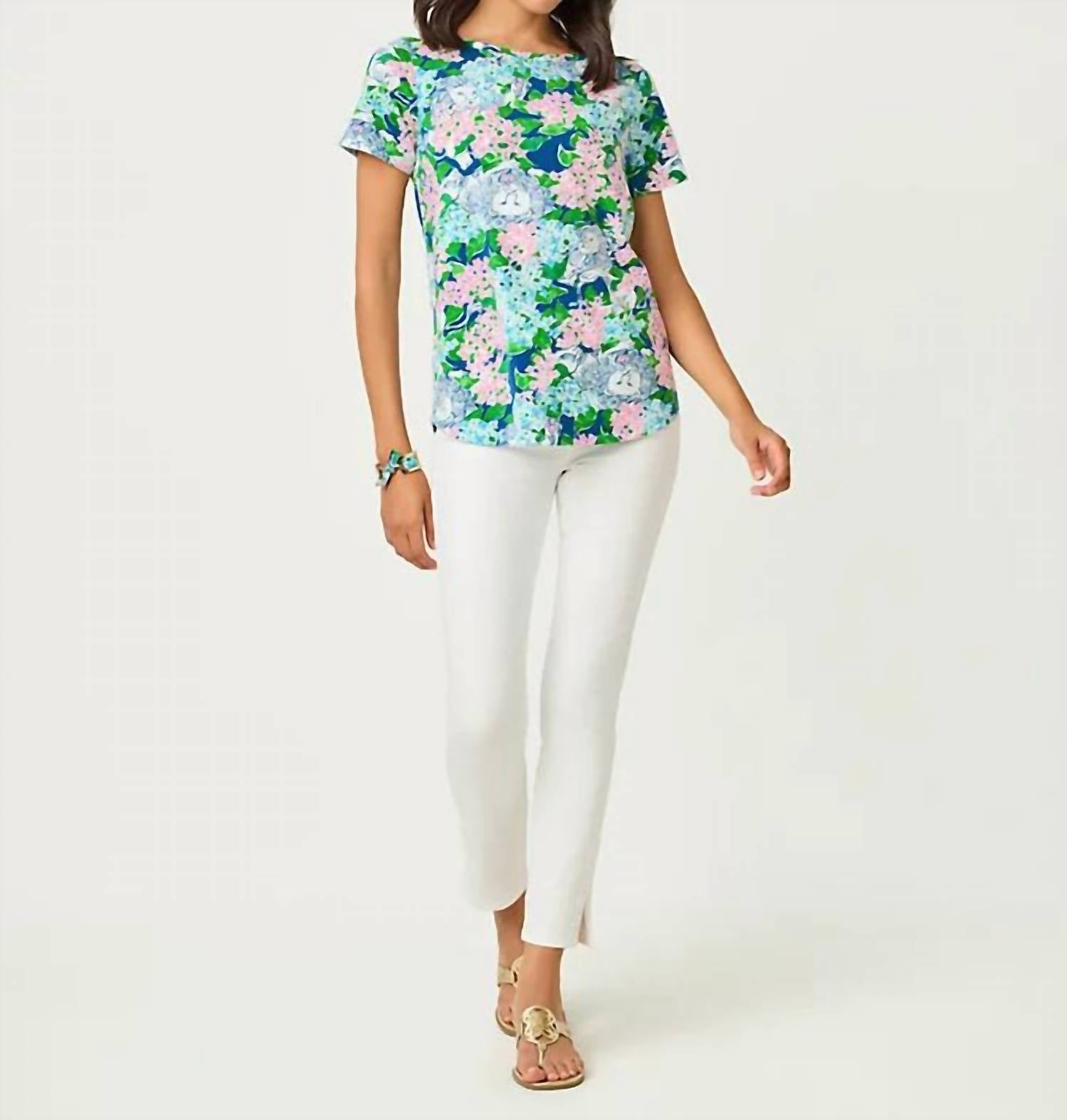 Lilly Pulitzer Key West Top in starlight navy lydia the lion - women's t-shirt - view 4