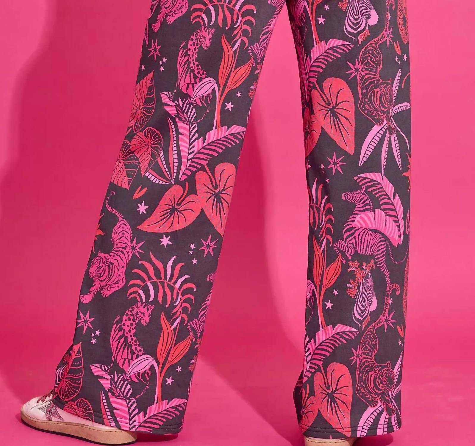 Alden Adair Poppy Pant in zebra lounge - women's pants - alternate view