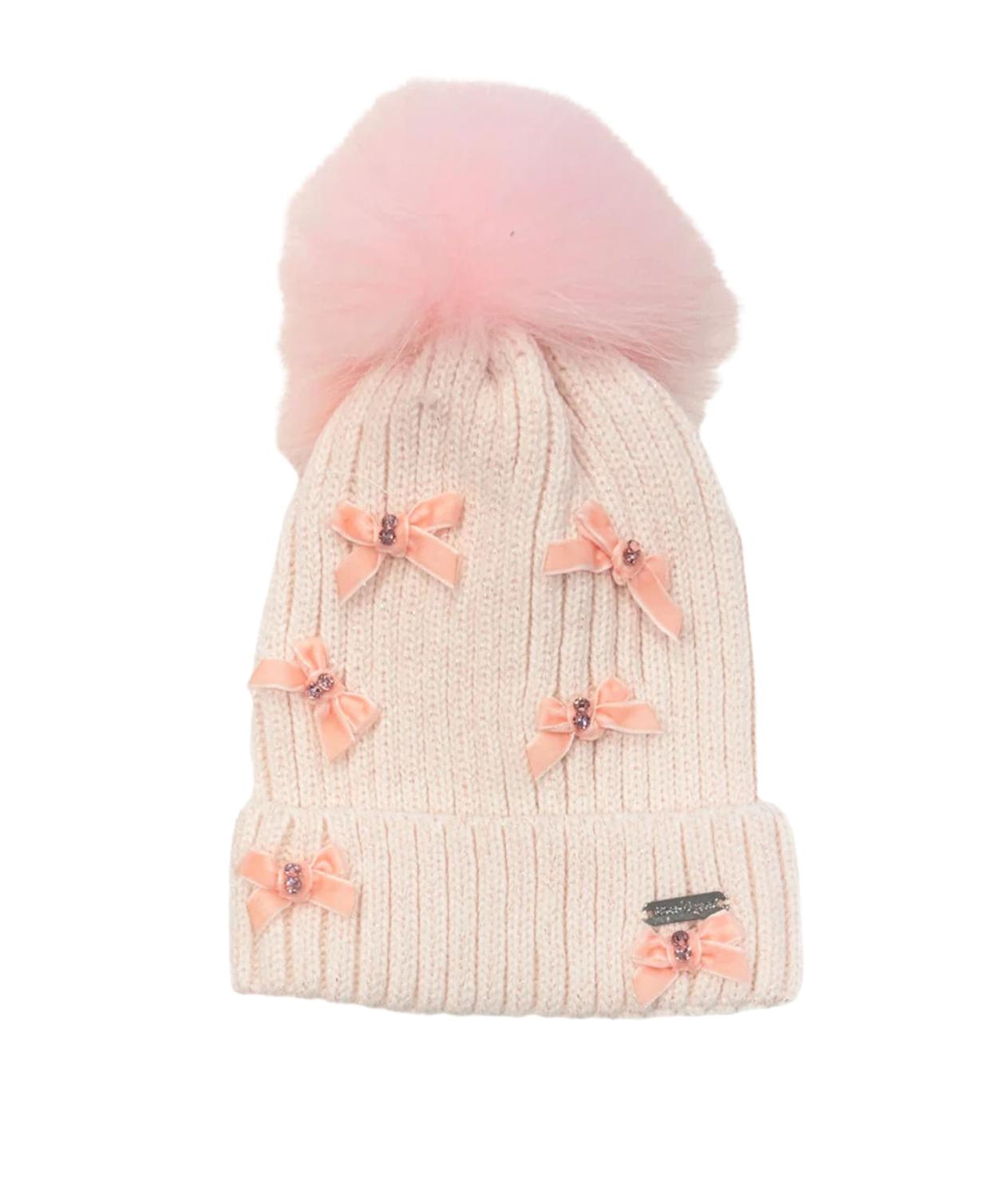 Bari Lynn - Girl's Velour Bows Winter Hat