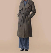 Suncoo Emo Wool Coat in choco - women's jacket - detail view